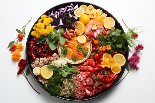 miska z kolorowym daniem